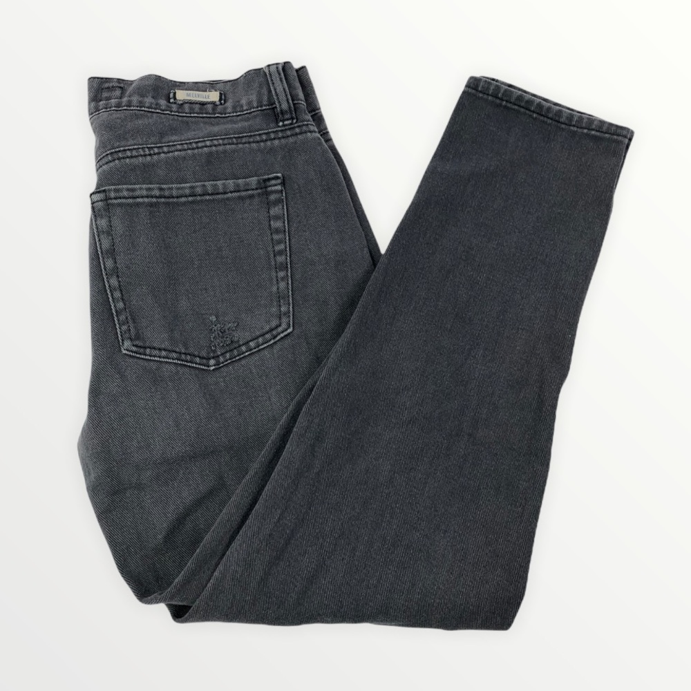 Brandy Melville Distressed Boyfriend Button Fly Jeans - Picture 2 of 9